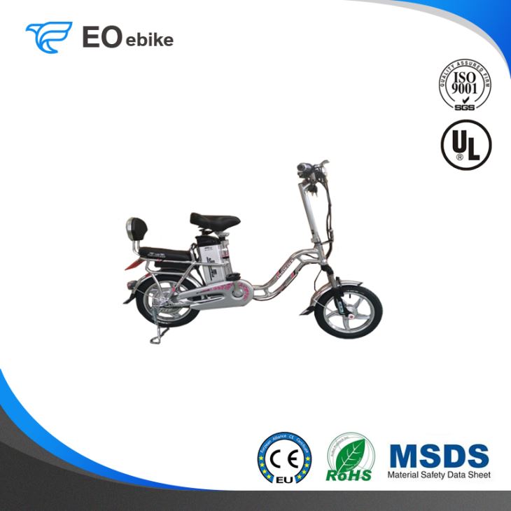 48V/10Ah Lithium Battery 240W 14'' Fashion Double Curve Electric City Bike